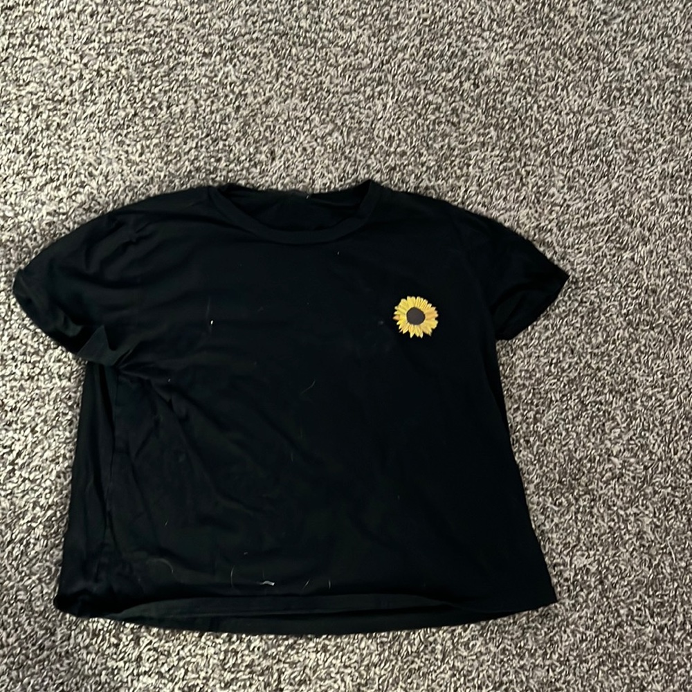 black sunflower crop top